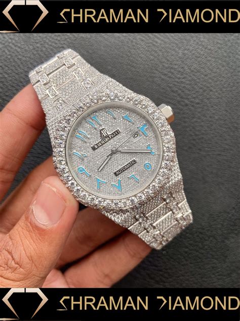 fake dimond watch|moissanite diamond watch hip hop.